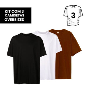 Kit 3 Camisetas Oversized Streetwear