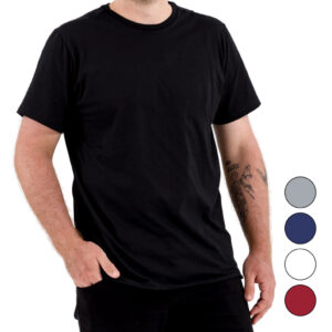 Camiseta Masculina Preta Lisa 100% Algodão