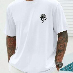 Camiseta Camisa Masculina Unissex Flor 100% Algodão Promoção Lançamento