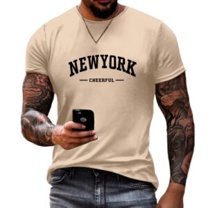 Camiseta Masculina Camisa New York Cheerful 2 Algodão Envio Rapido