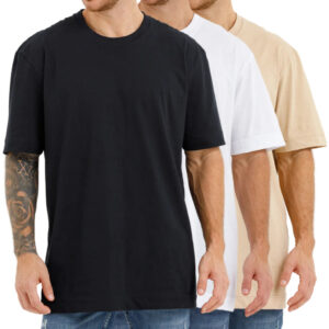 Kit 3 Camiseta Oversized Masculina Streetwear Lisa